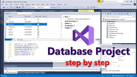 How To Create A Database Project In Visual Studio Youtube