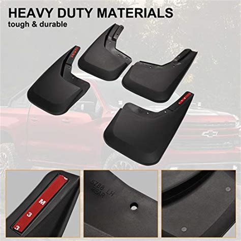 KIWI MASTER Mud Flaps Guards Compatible For 2014 18 Chevrolet Silveado