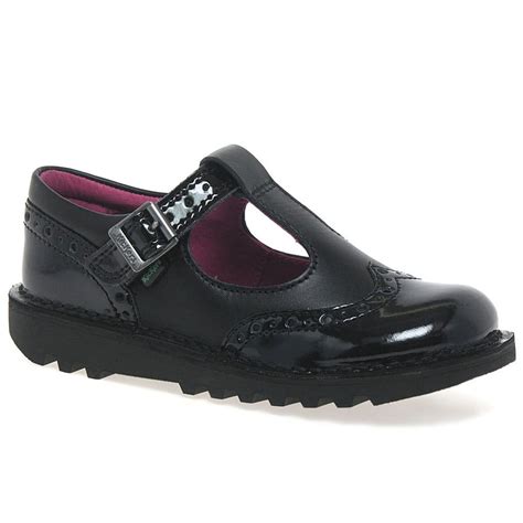 Kickers T Brogie Girls Junior School Shoes Charles Clinkard