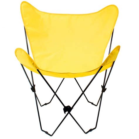 Algoma Butterfly Chair And Cover Combination W Black Frame Yellow