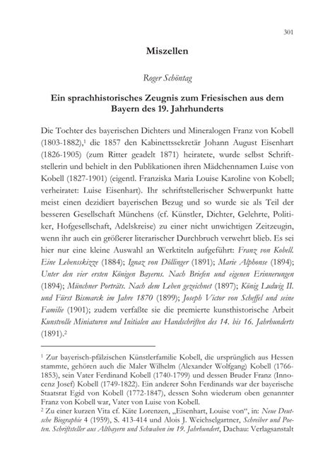 PDF Ein Sprachhistorisches Zeugnis Zum Friesischen Aus Dem Bayern Des