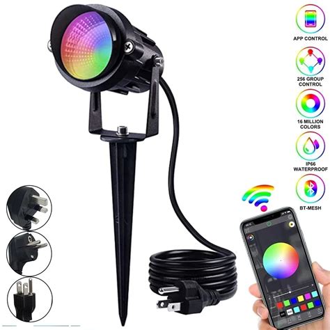 Smart Bluetooth Rgb Landscape Light Led Garden Lamp Waterproof App