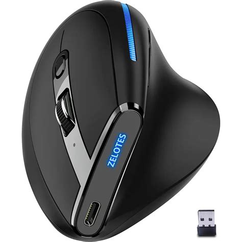 Jomaa ratón Vertical inalámbrico para juegos Mouse ergonómico