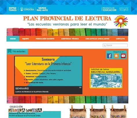 Plan Provincial de Lectura Página web del Plan Provincial de Lectura