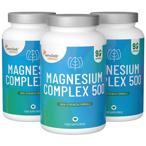 Essentials Magnesium Complex 500 hautement dosé I Sensilab