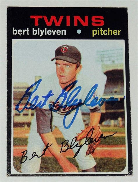 Bert Blyleven Autographed Topps Rookie Baseball Card Minnesota