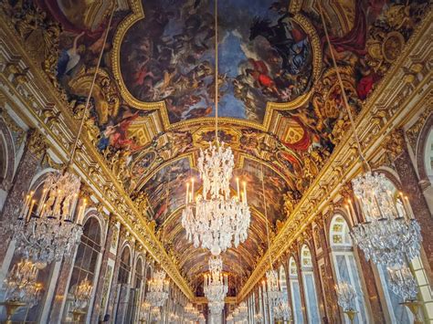 Hall Of Mirrors Galerie Des Glaces In The Palace Of Versailles