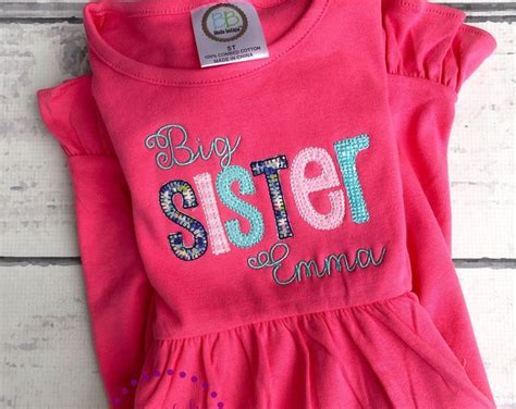 Custom Hand Smocked Bishop Dress Your Name Big Sister Team Or