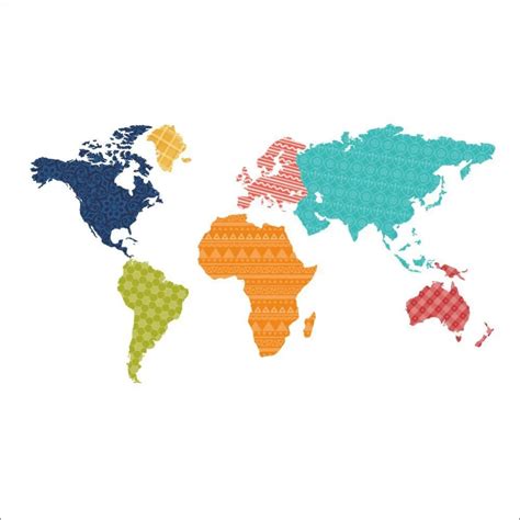 Hot selling New colorful world map bedroom wall stickers decorative ...