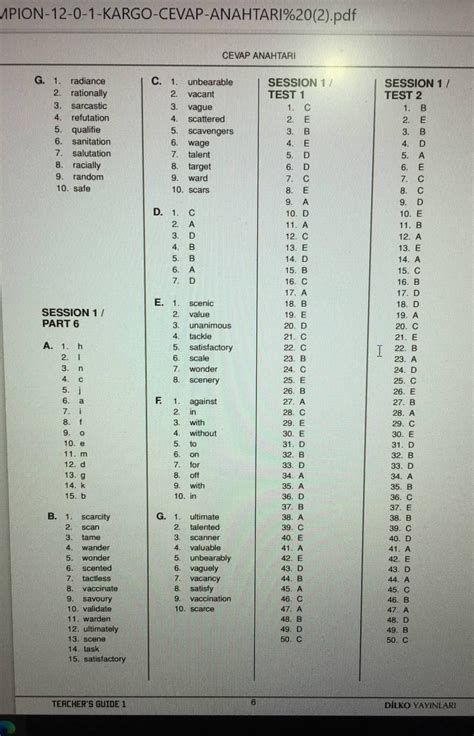 CHAMPION 12 0 VOCABULARY STUDIES 1 12 sınıf dilko yayıncılık üstteki