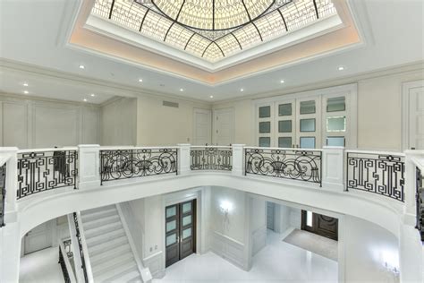 Grand Entrance Foyer Ideas With Stained Leaded Glass Dome Ceilings