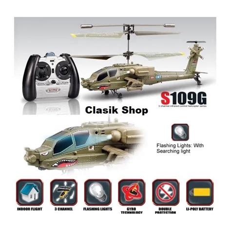 Jual Syma S109G Helikopter Rc 3 5 Beast Rtf Ah 64 Shopee Indonesia