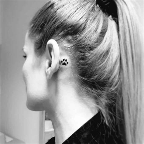 Share More Than 67 Paw Prints Behind Ear Tattoo Latest In Cdgdbentre