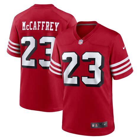 Men's San Francisco 49ers Christian McCaffrey Nike Scarlet Alternate Game Player Jersey