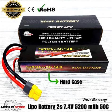 Jual Vant Battery Lipo 2S 7 4 Volt 5200 MAh 50C Baterai RC Lithium