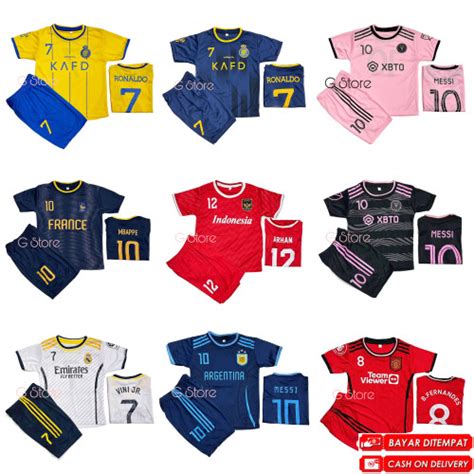 Jual BISA COD SETELAN BAJU BOLA ANAK TIMNAS NEGARA TERLENGKAP