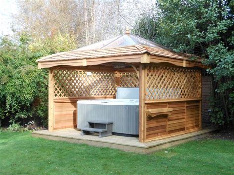 Cedar Lodge Spa Gazebo Cedar Hot Tub Gazebos Nationwide Delivery