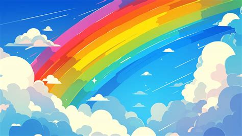 Rainbow Sky Bright Day Desktop Wallpaper - Rainbow Wallpaper 4k