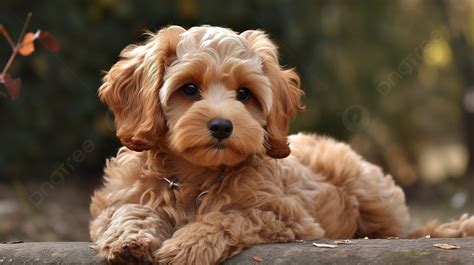 小貴賓犬小狗躺在一些岩石頂部 Cavapoo 狗的圖片背景圖片和桌布免費下載