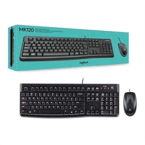 COMBO MK120 LOGITECH ALÁMBRICO USB TECLADO Y MOUSE Mega Computer Colombia