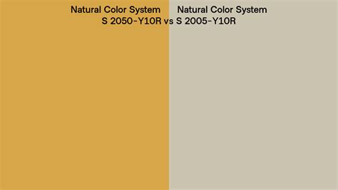 Natural Color System S 2050 Y10r Vs S 2005 Y10r Side By Side Comparison