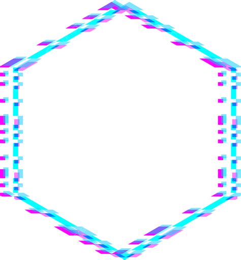 รูปกรอบชายแดนผิดพลาด Hexagone สร้างสรรค์ Png ความผิดพลาด ชายแดน