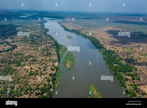 Aerial Of The White Nile River Juba South Sudan Africa Stock Photo