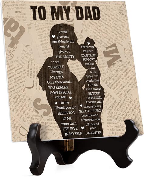 Amazon Birthday Gifts For Dad From Daughter Father Plaque With