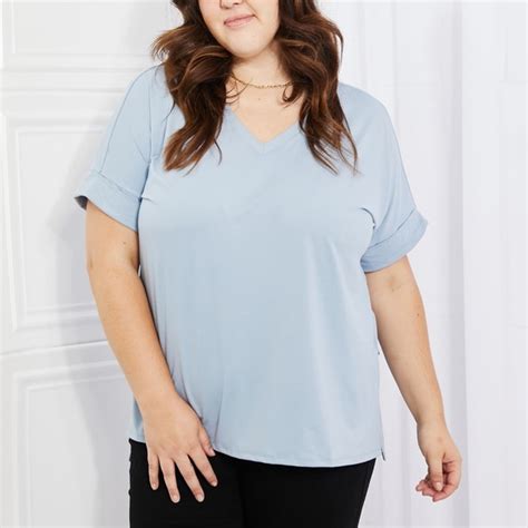 Zenana Outfitters Tops New Zenana Plus Size Simply Comfy Vneck