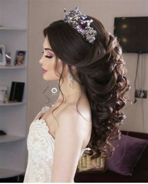 Long Hair Tiara Wedding Hairstyles With Crown – ADDICFASHION