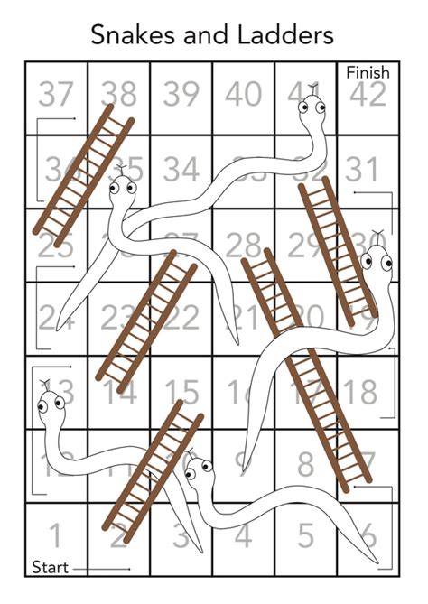 Printable Snakes And Ladders Game Snakes And Ladders Printable Board