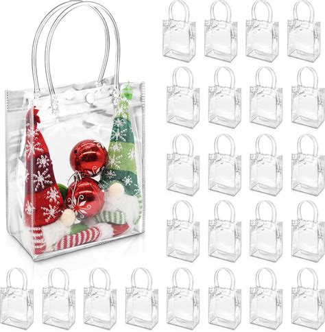 Idota 25 Stück Geschenktüten Transparent 23x17x7cm Weihnachten