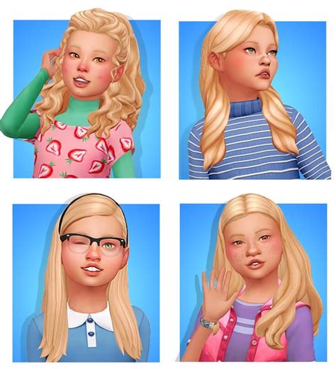 Pin On The Sims 4 Kids Hair Cc