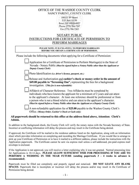 Fillable Online Washoecounty Notary Permanent Application Docx Fax