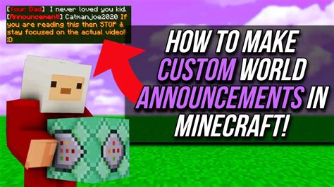 How To Make Custom World Announcements In Minecraft Command Block