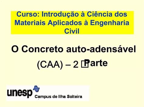 Ppt Curso Introdu O Ci Ncia Dos Materiais Aplicados Engenharia Civil