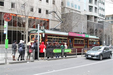 Crowd Of Intending Passengers For A Westbound City Circle Tram At La