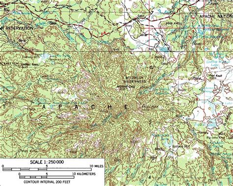 White Mountain: Map Of White Mountain Apache Reservation