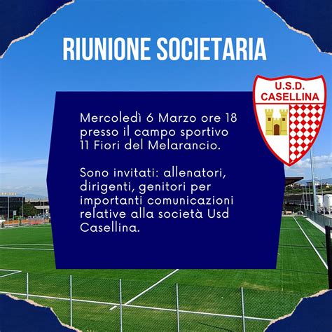 Riunione Societaria Mercoled Marzo