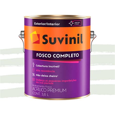 Cor Gelo Tinta Suvinil - Tinta Acrílica Suvinil 3,6 Litros Fosco Completo Cor Gelo