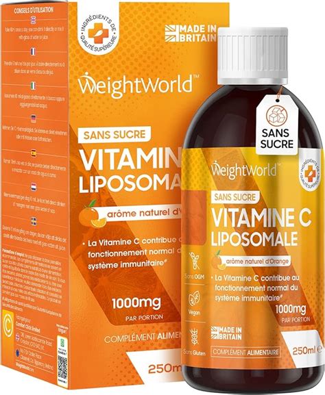 Vitamine C Liposomale Liquide Ml Mg Go T Orange Sans Sucre