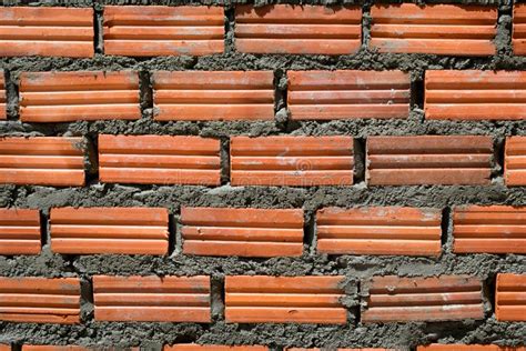 Construction Wall Building with Brick and Cement Stock Photo - Image of ...