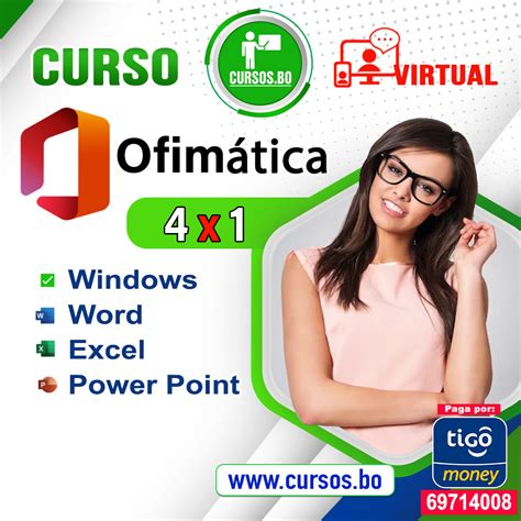 4 Cursos Ofimática Windows Word Excel PowerPoint Virtual 24 7