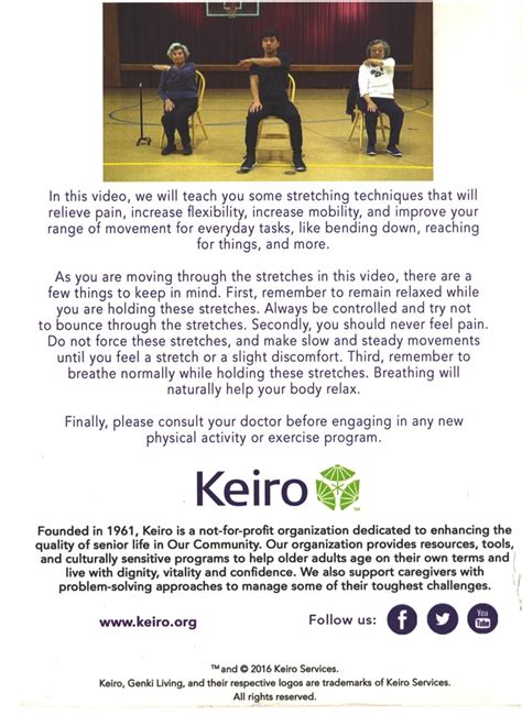 Keiro Full Body Flexibility Exercises for Seniors