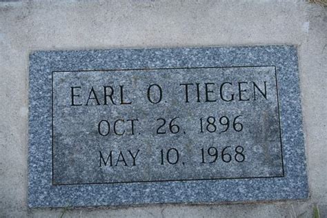 Earl Odean Tiegen 1896 1968 Mémorial Find a Grave