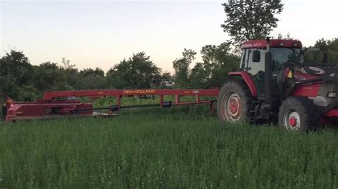 Mowing Hay With Mccormick Mtx 120 And New Holland 1442 Discbine Youtube