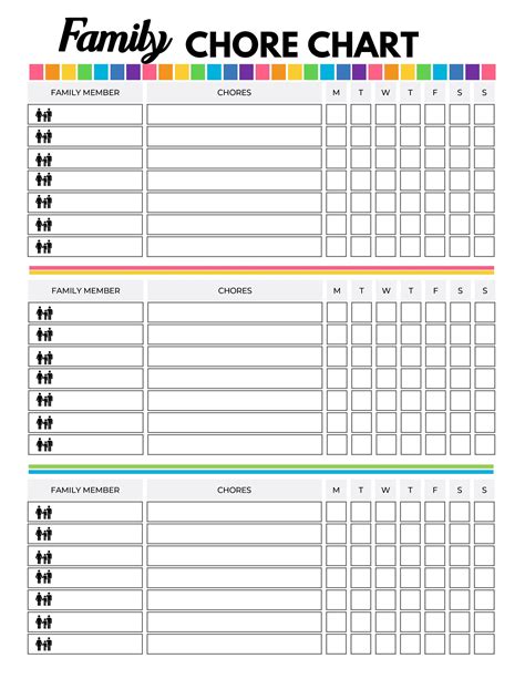 Family Chore Chart PDF Instant Download 8.5x11 | Etsy in 2021 | Family ...