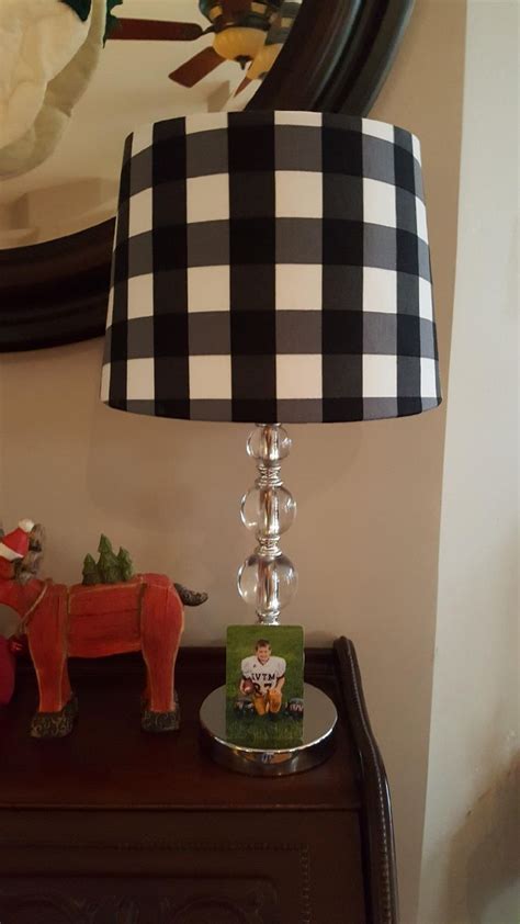 Black And White Buffalo Check Lamp Shade Etsy Lamp Shade Shabby