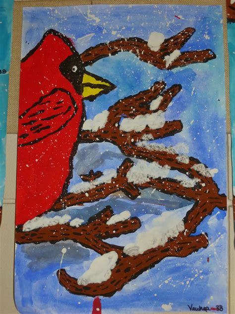 Mrs. Werner's Art Room: Winter Cardinals