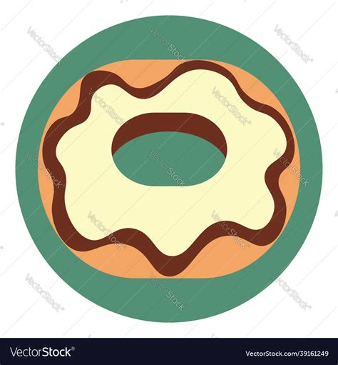 Glazed donut on a white background Royalty Free Vector Image